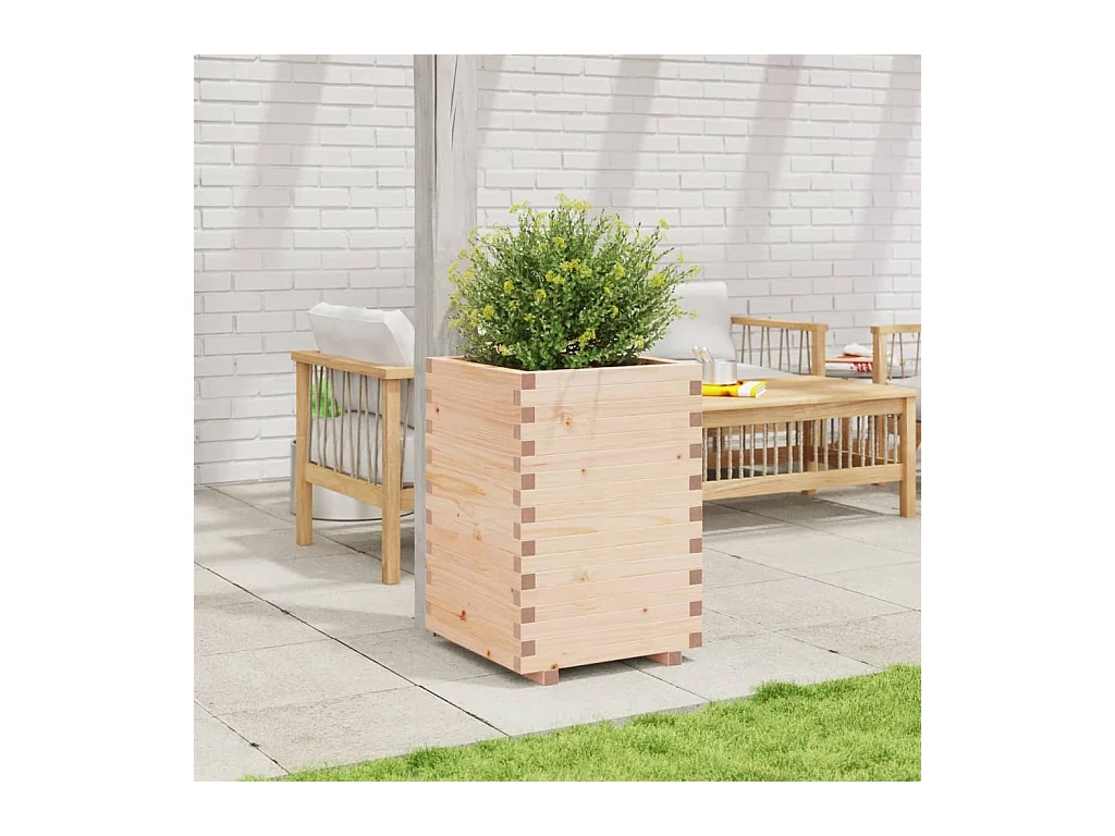 Jardinière 50x50x72,5 cm bois de pin massif FR82175