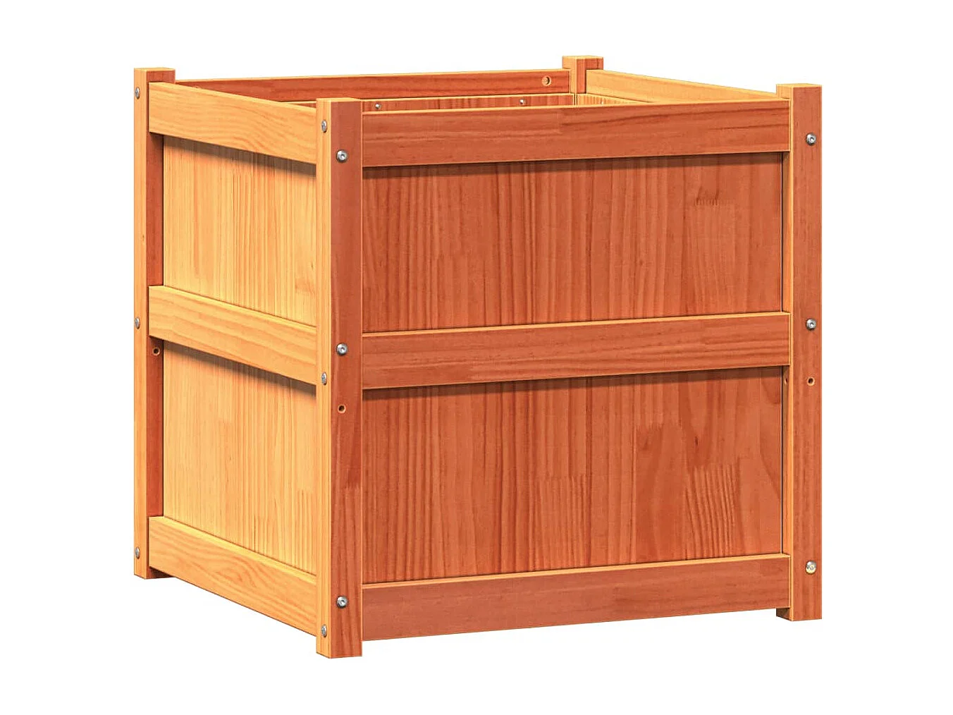 Jardineras de exterior 2 uds madera maciza de pino marrón cera ES863376