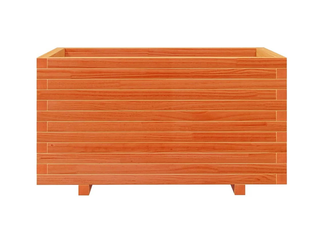 Jardinière cire marron 90x60x49,5 cm bois de pin massif FR10415