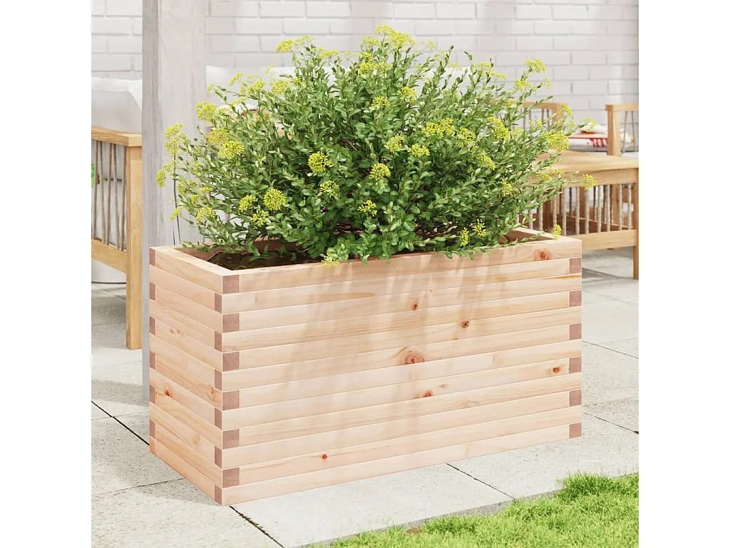 Jardinière 90x40x45,5 cm bois de pin massif FR71425
