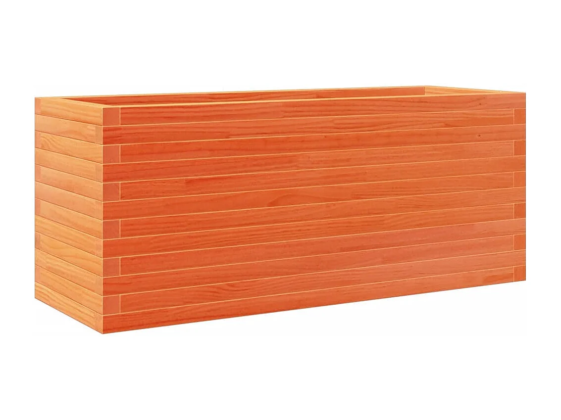 Jardinière cire marron 110x40x45,5 cm bois de pin massif FR36437