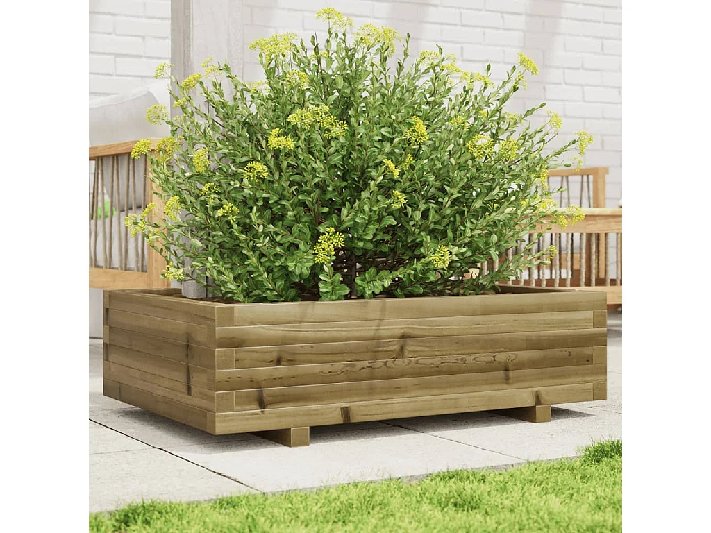 Jardinière 90x60x26,5 cm bois de pin imprégné FR89584