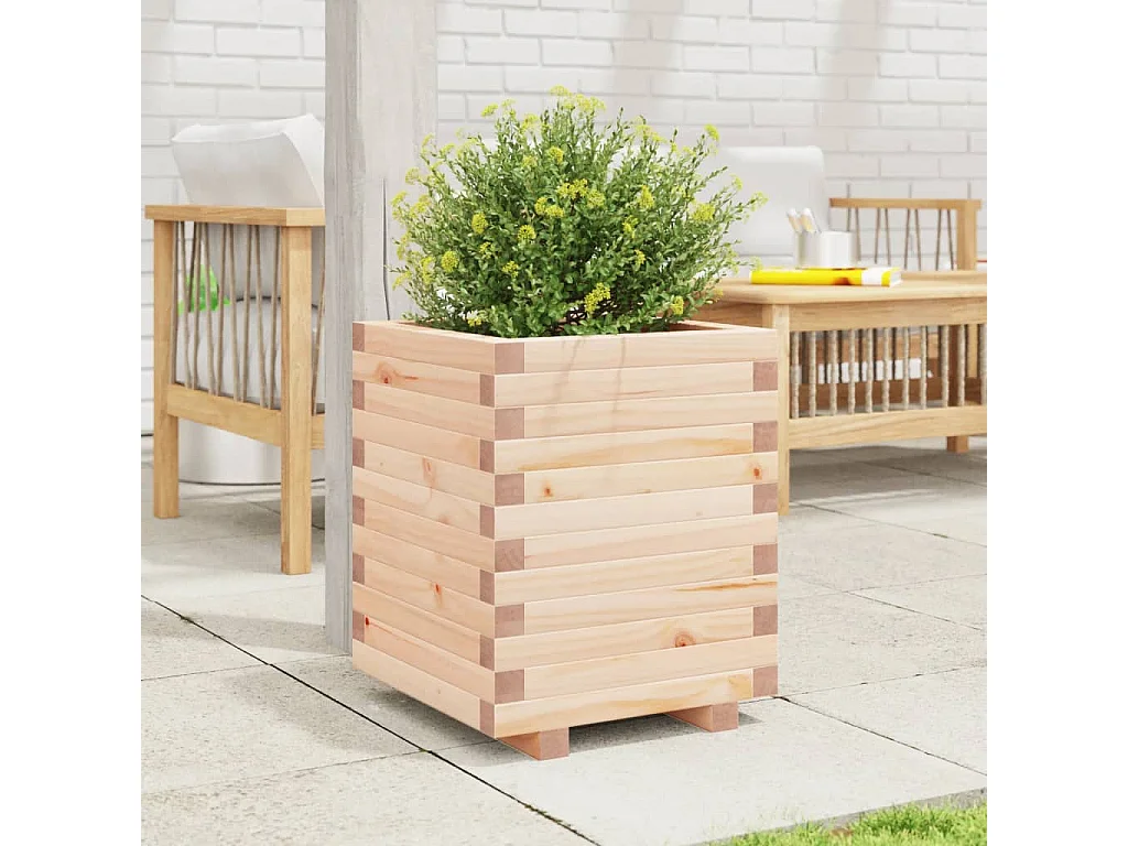 Plantenbak 40x40x49,5 cm massief grenenhout BE932937