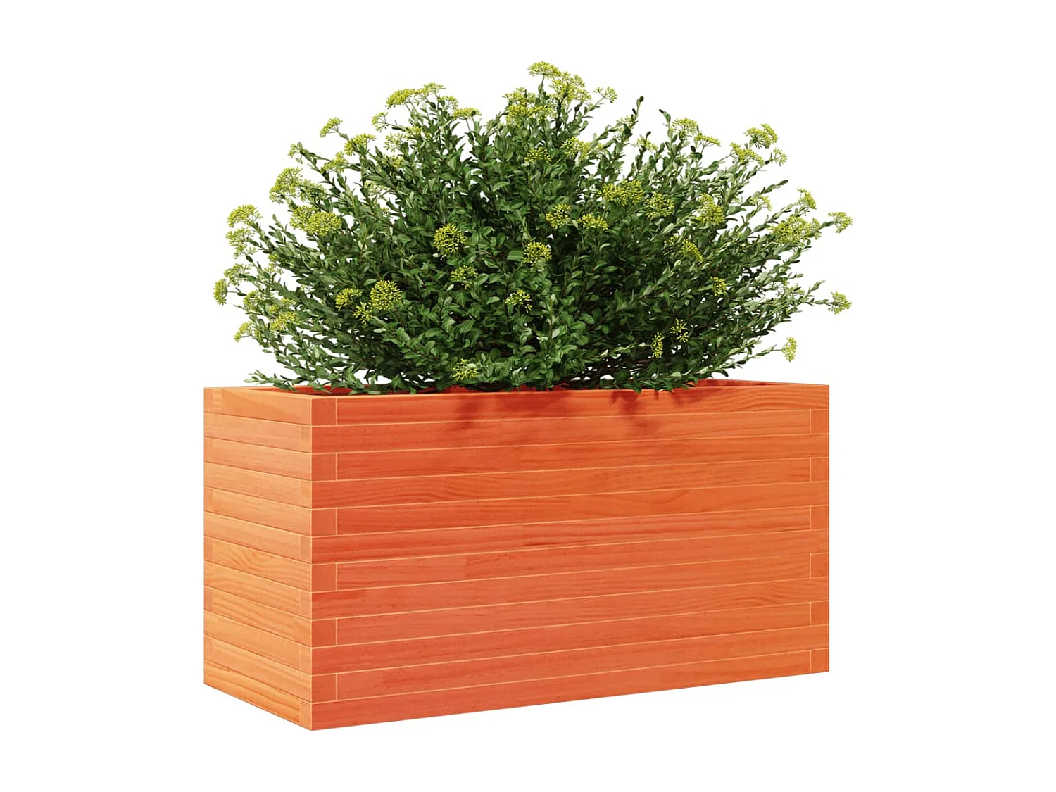 Jardinière cire marron 90x40x45,5 cm bois de pin massif FR54289