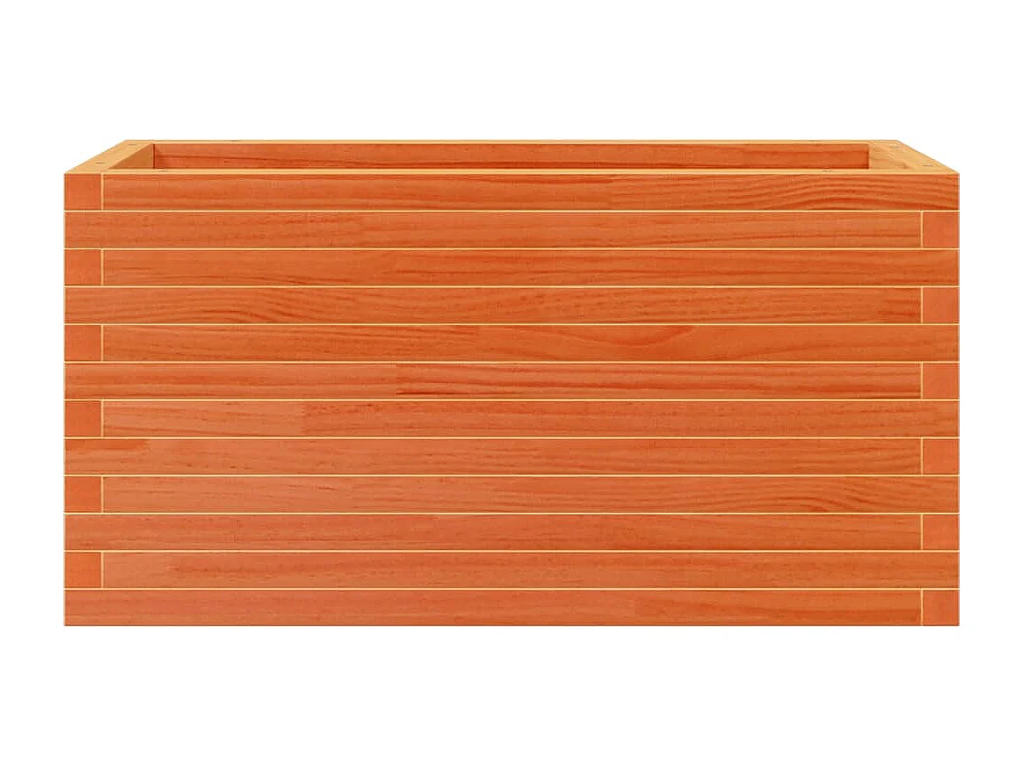 Jardinière cire marron 90x40x45,5 cm bois de pin massif FR54289