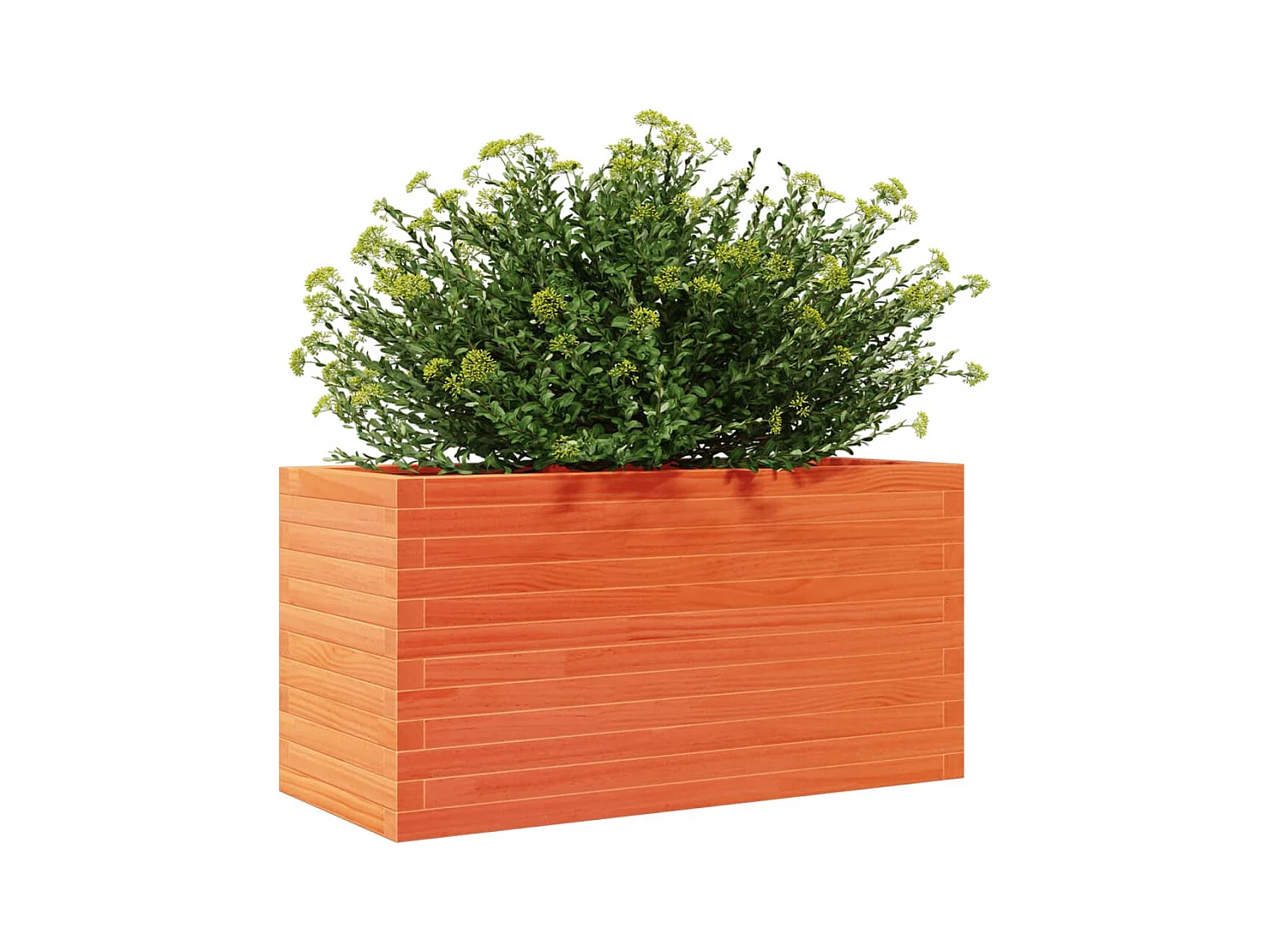 Jardinière cire marron 90x40x45,5 cm bois de pin massif FR54289