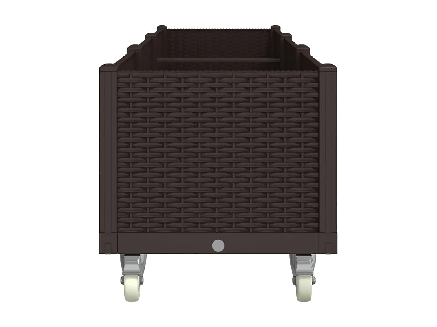 Jardinière à roulettes marron 240x50x54 cm PP FR86312