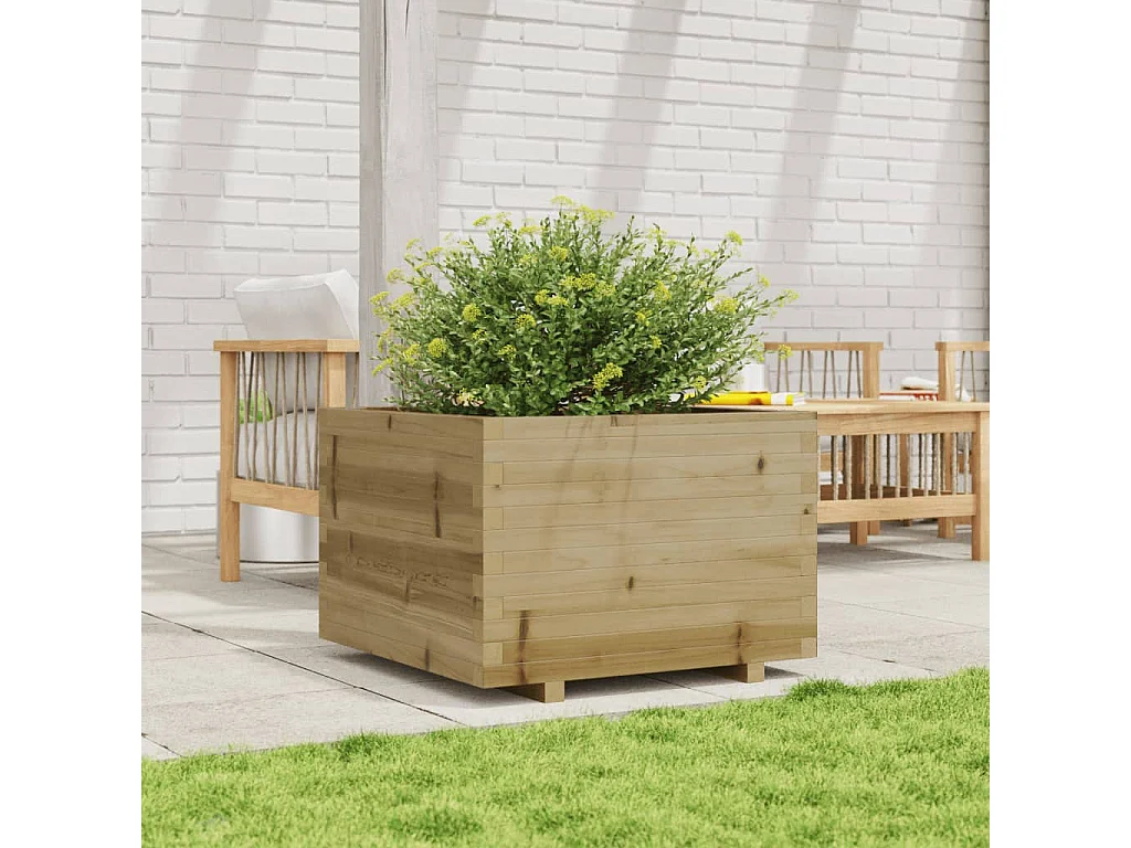 Plantenbak 70x70x49,5 cm geïmpregneerd grenenhout BE253190