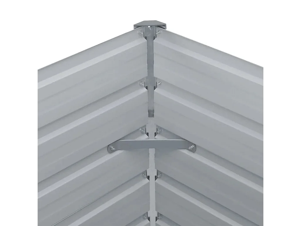 Canteiro de jardim elevado 160x80x77cm aço galvanizado verde PT826345