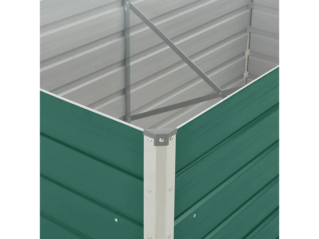 Plantenbak verhoogd 160x80x77 cm gegalvaniseerd staal groen BE568234