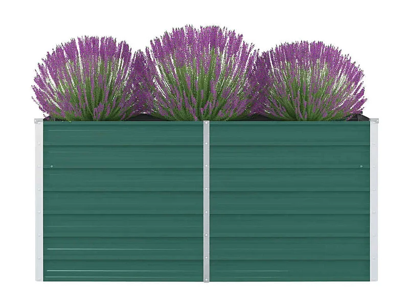Plantenbak verhoogd 160x80x77 cm gegalvaniseerd staal groen BE568234
