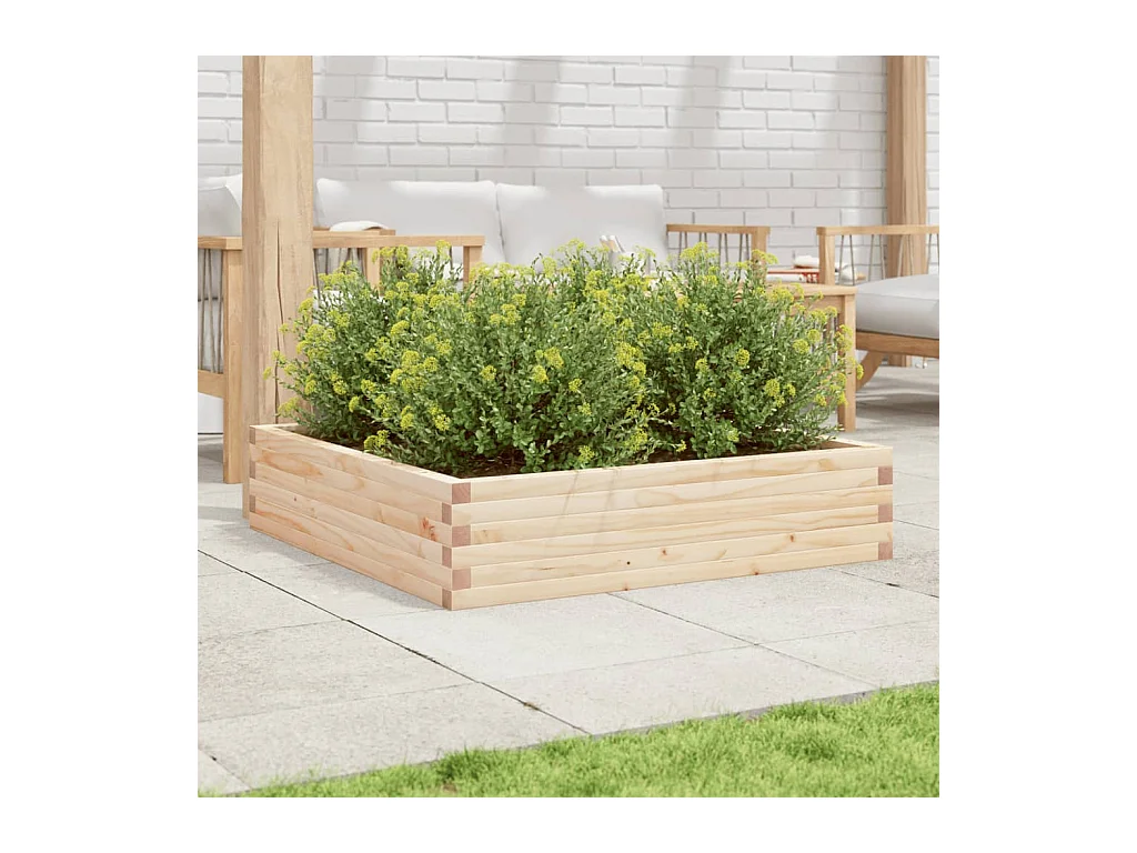 Jardinière 100x100x23 cm bois de pin massif FR63165