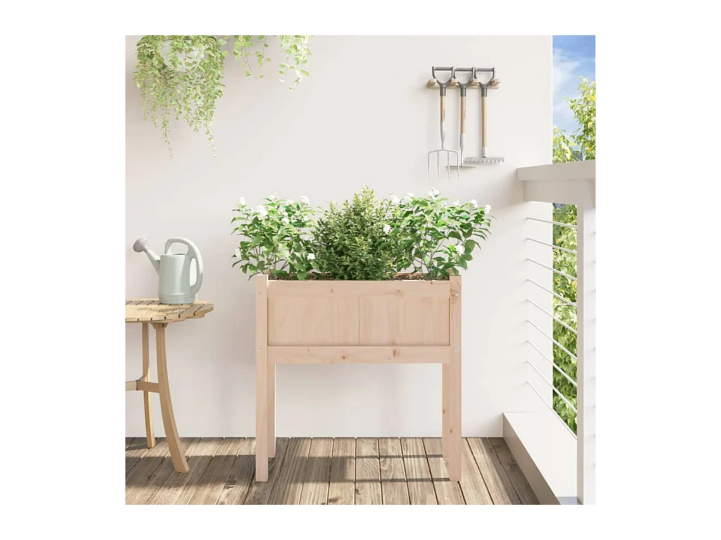 Jardinières avec pieds 70x31x70 cm bois de pin massif FR16747