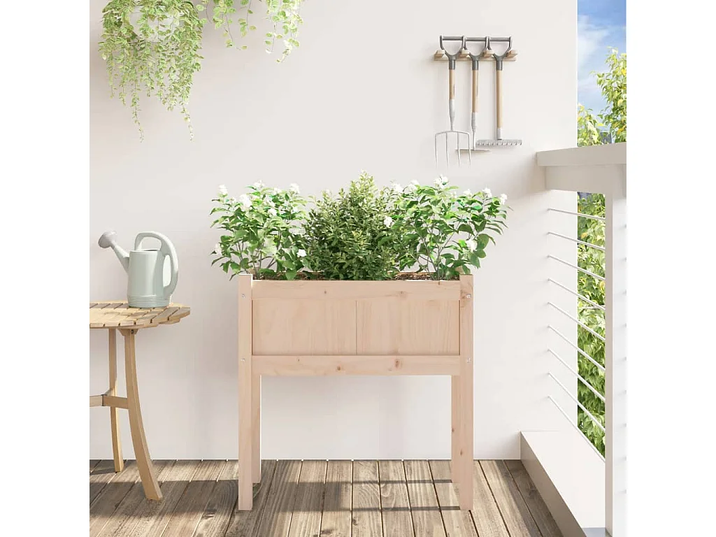 Jardinières avec pieds 70x31x70 cm bois de pin massif FR16747