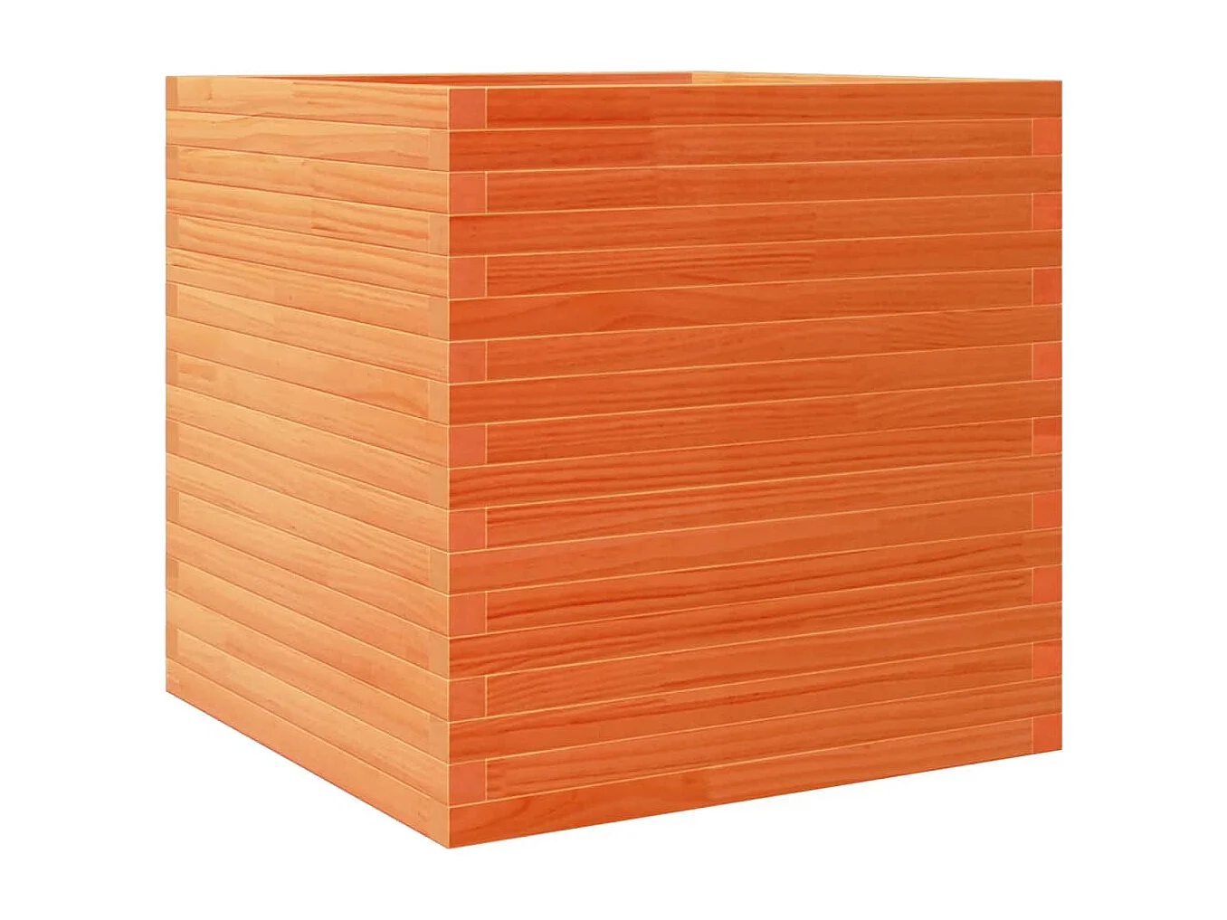 Jardinière cire marron 70x70x68,5 cm bois de pin massif FR51134