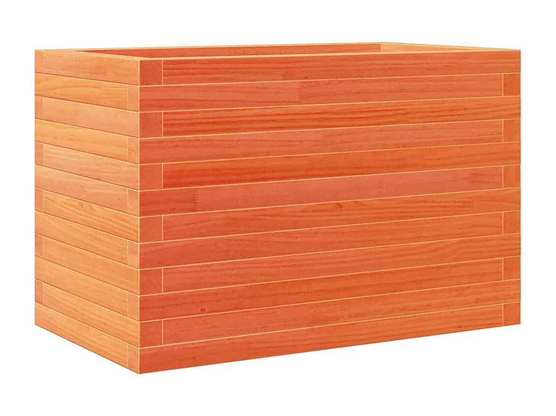 Jardinière cire marron 70x40x46 cm bois de pin massif FR80064