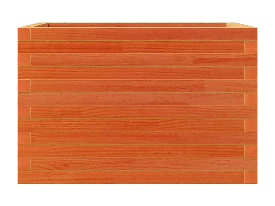 Jardinière cire marron 70x40x46 cm bois de pin massif FR80064