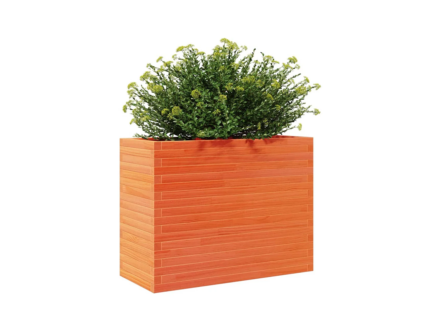 Jardinière cire marron 90x40x68,5 cm bois de pin massif FR39387