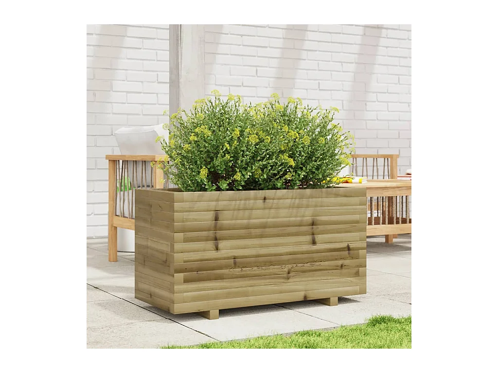 Jardinière 90x40x49,5 cm bois de pin imprégné FR87214