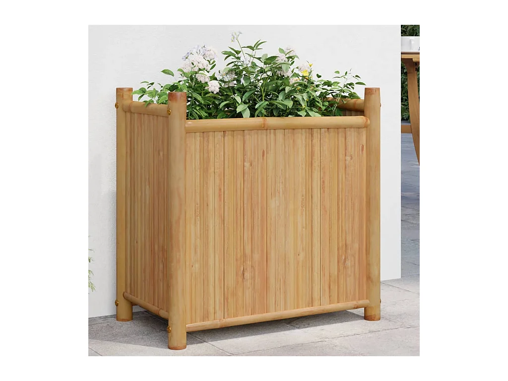 Jardinera de bambú 50x30x50 cm ES121835