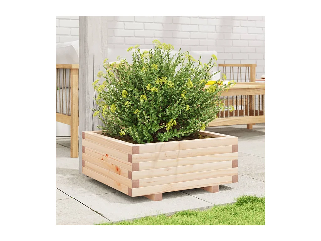 Jardinière 60x60x26,5 cm bois de pin massif FR70232