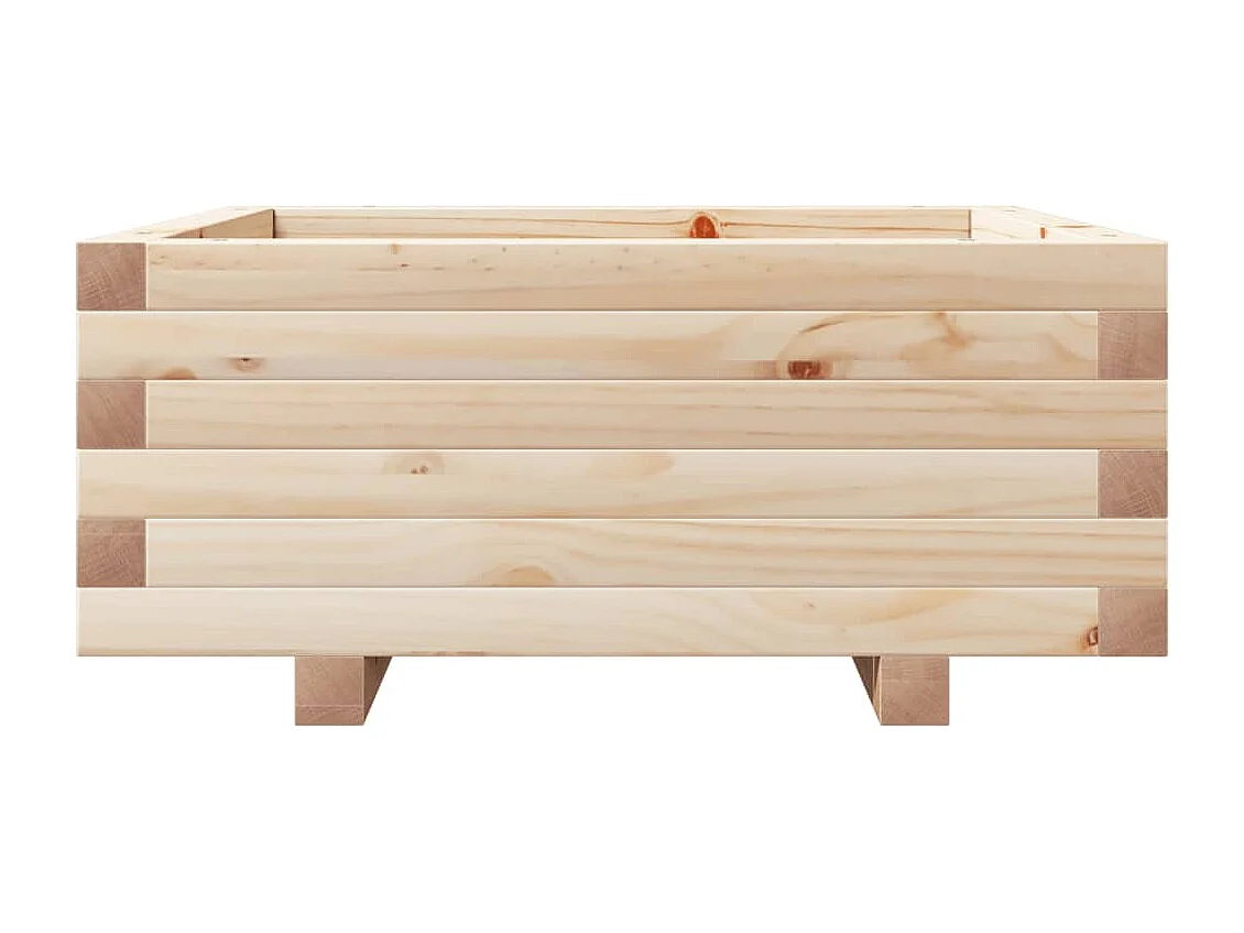 Jardinière 60x60x26,5 cm bois de pin massif FR70232