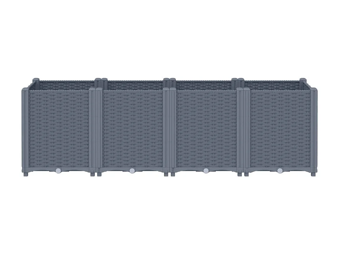Plantenbak 160x40x53 cm polypropeen grijs BE313713