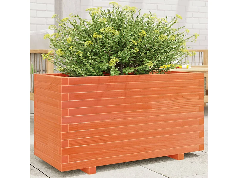 Vaso/floreira de jardim 90x40x49,5 cm pinho maciço castanho mel PT760849