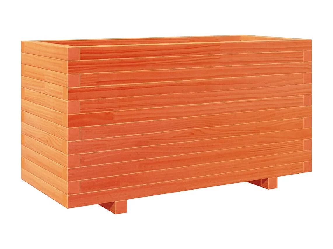 Jardinière cire marron 90x40x49,5 cm bois de pin massif FR78503