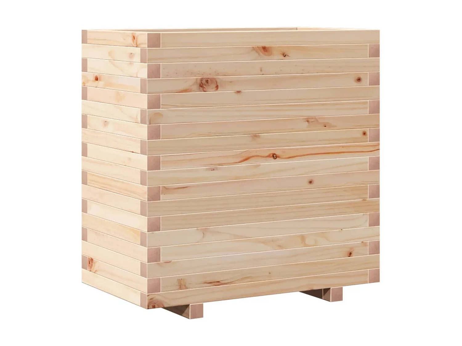 Jardinera madera maciza de pino 70x40x72 cm ES947913