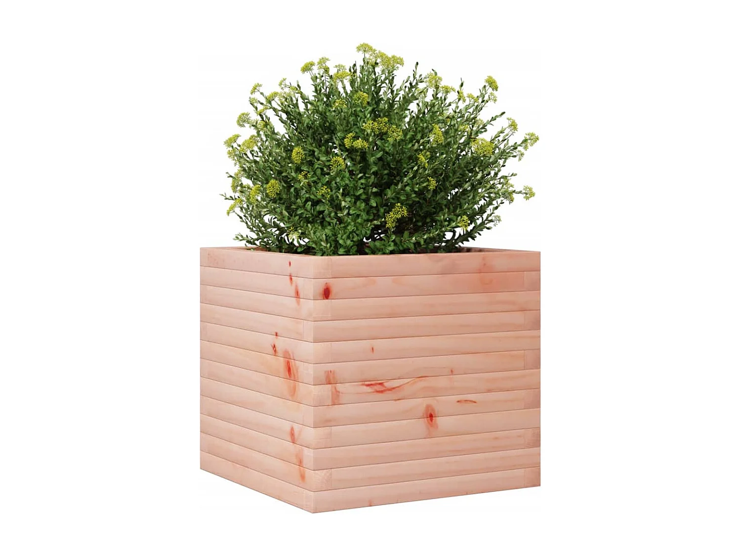 Jardinera madera maciza de abeto Douglas 50x50x45,5 cm ES539202