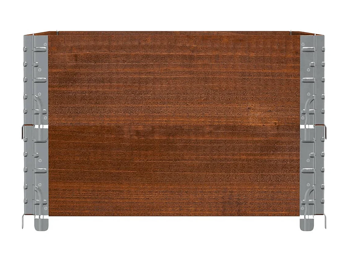 Jardinière marron 80x60 cm bois massif de pin FR20985