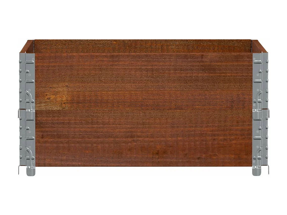 Jardinière marron 80x60 cm bois massif de pin FR20985