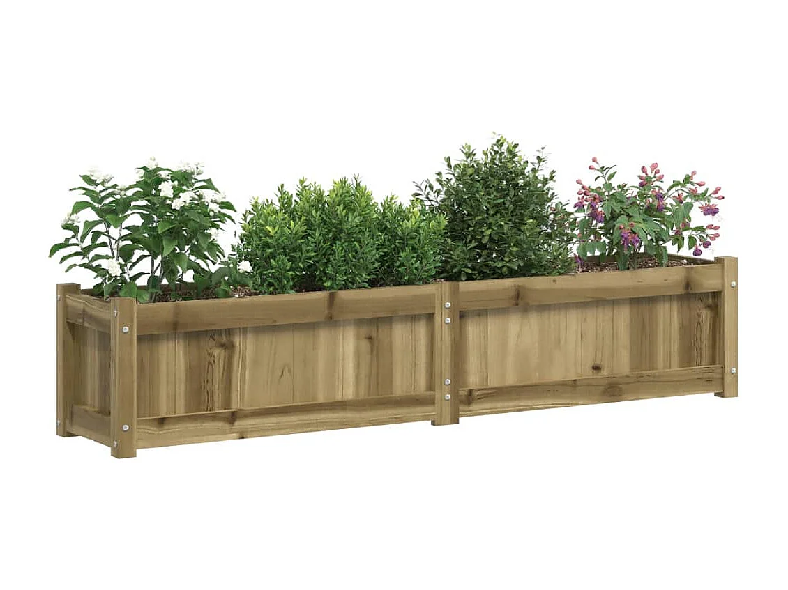 Jardinière 150x31x31 cm bois de pin imprégné FR64540
