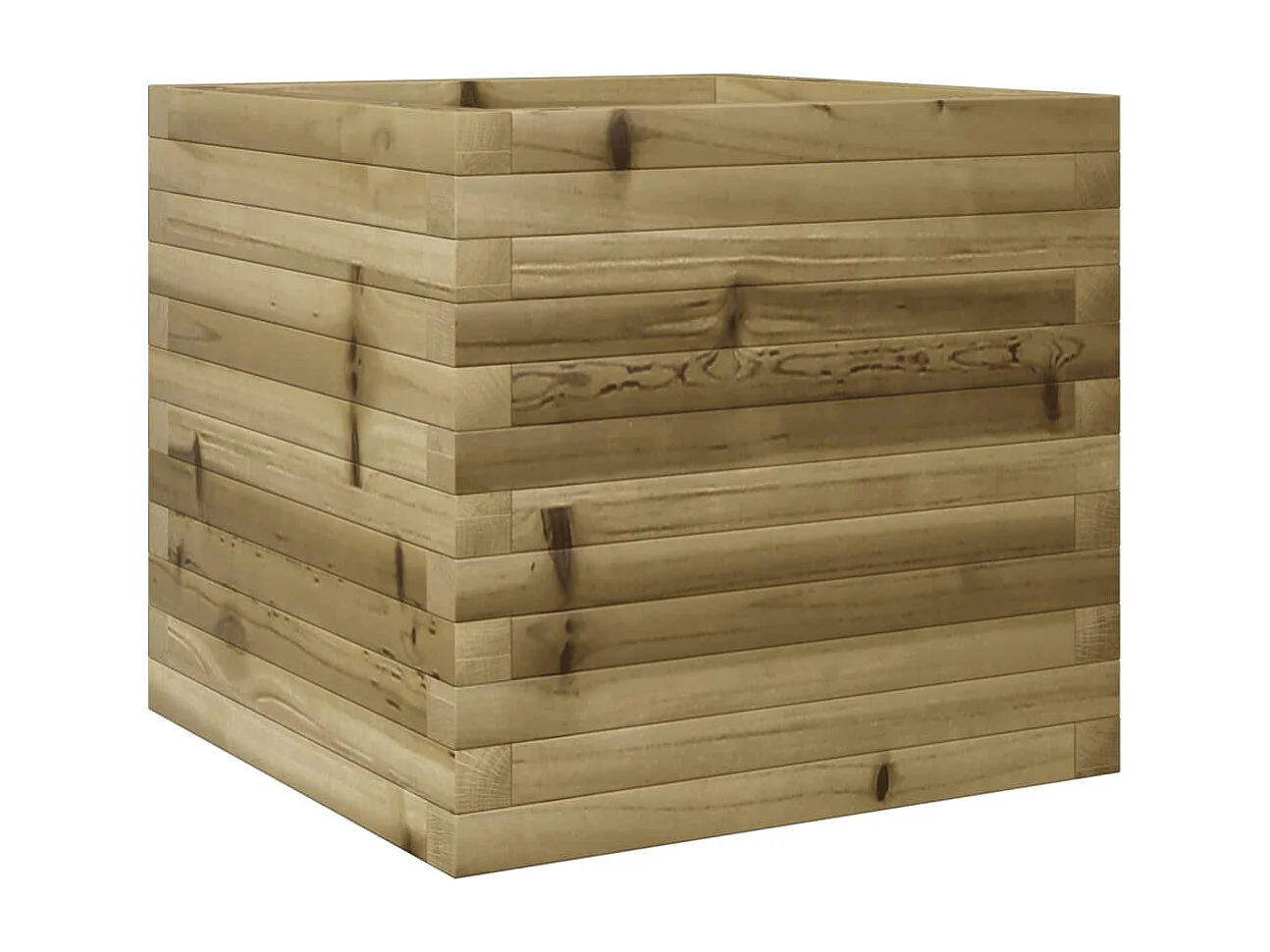 Jardinera de madera de pino impregnada 50x50x45,5 cm ES448709