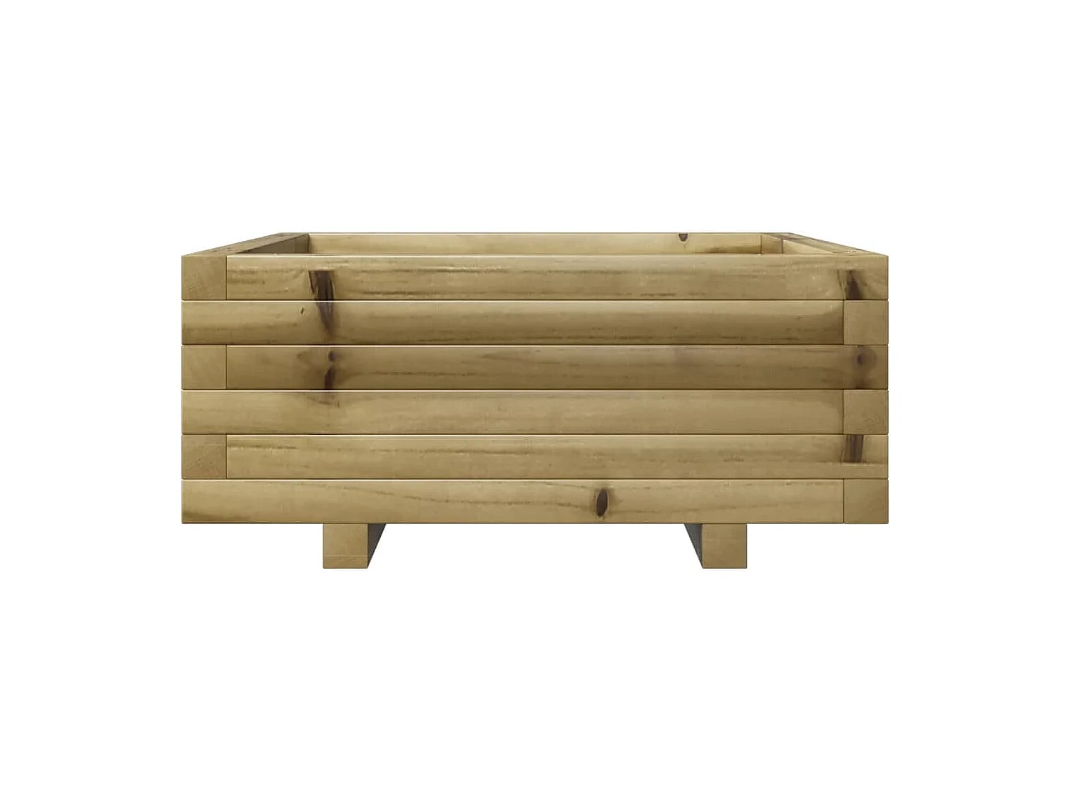 Jardinière 60x60x26,5 cm bois de pin imprégné FR20301