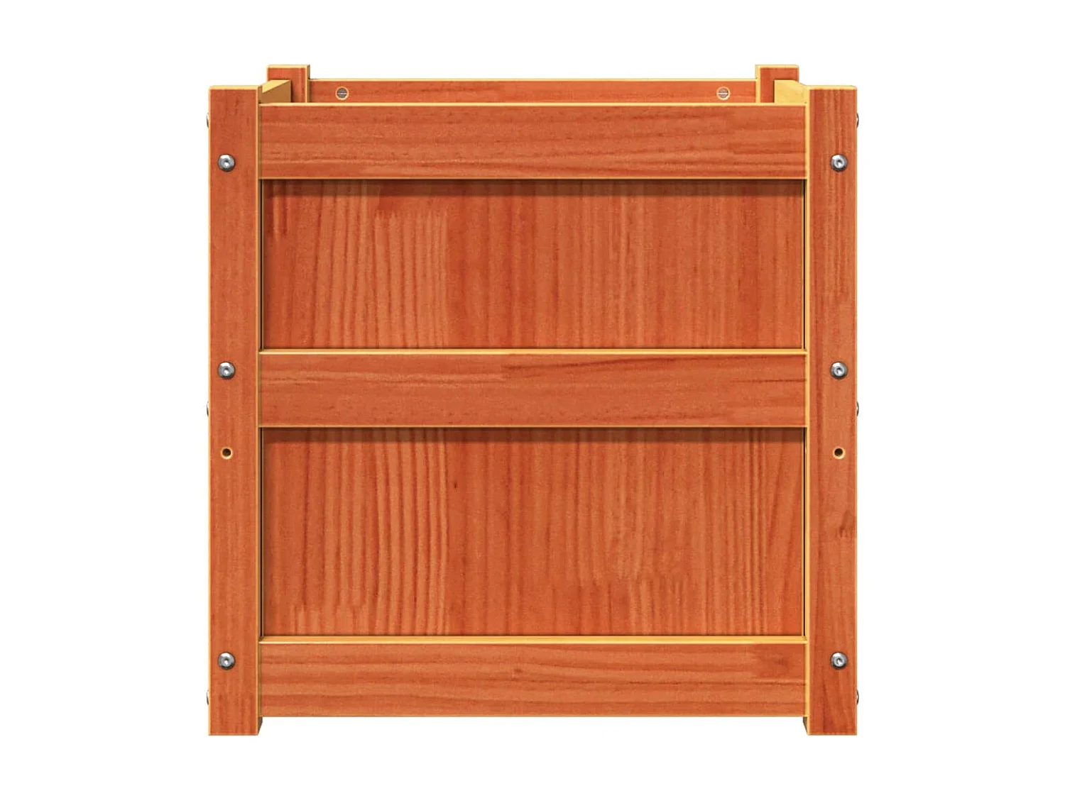 Jardinière cire marron 50x50x50 cm bois de pin massif FR21358