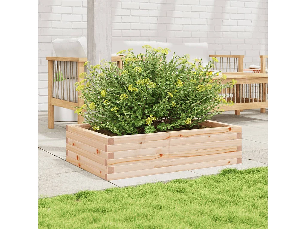 Jardinière 90x60x23 cm bois de pin massif FR95803