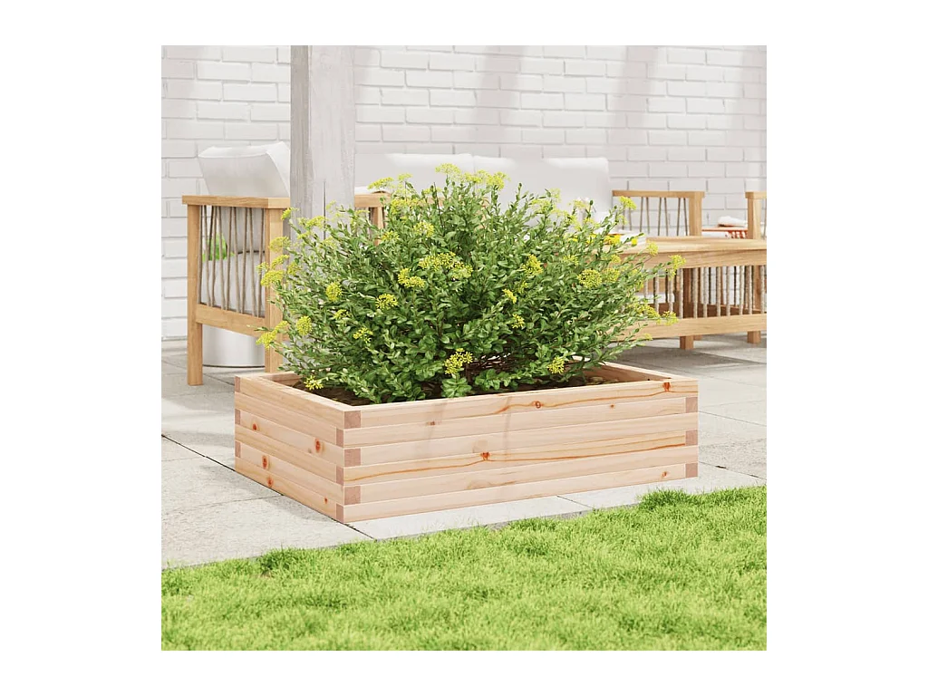Jardinière 90x60x23 cm bois de pin massif FR95803