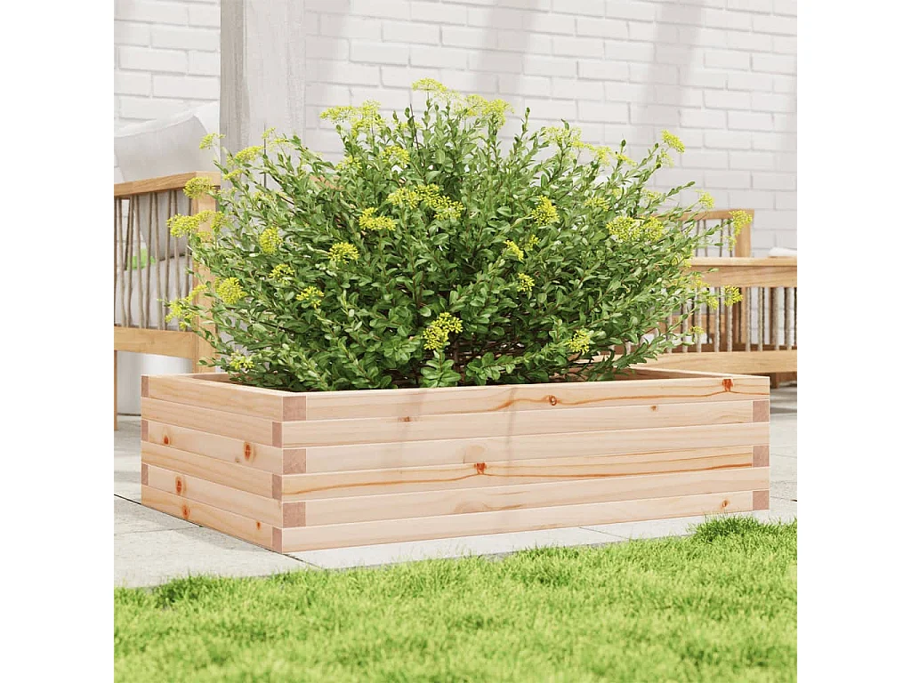 Plantenbak 90x60x23 cm massief grenenhout BE784152