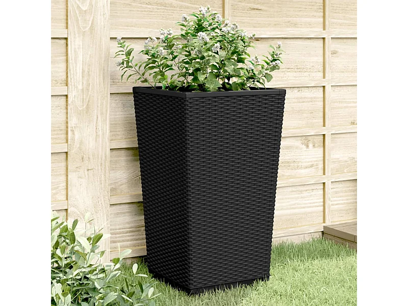 Jardinières 4 pcs noir 32,5x32,5x57 cm polypropylène FR71345