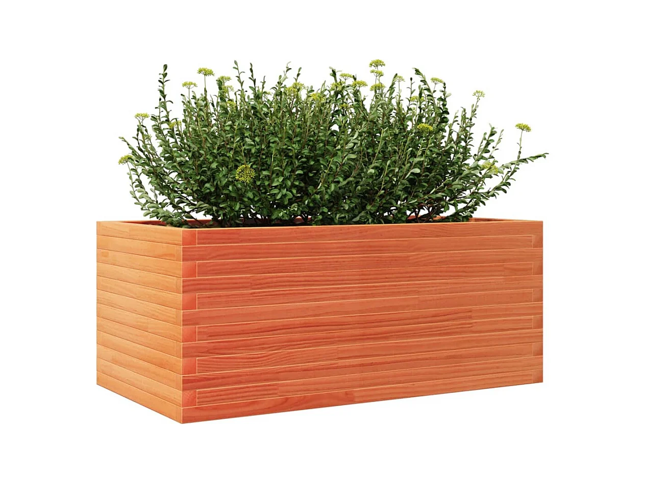 Jardinière cire marron 110x60x45,5 cm bois de pin massif FR40298