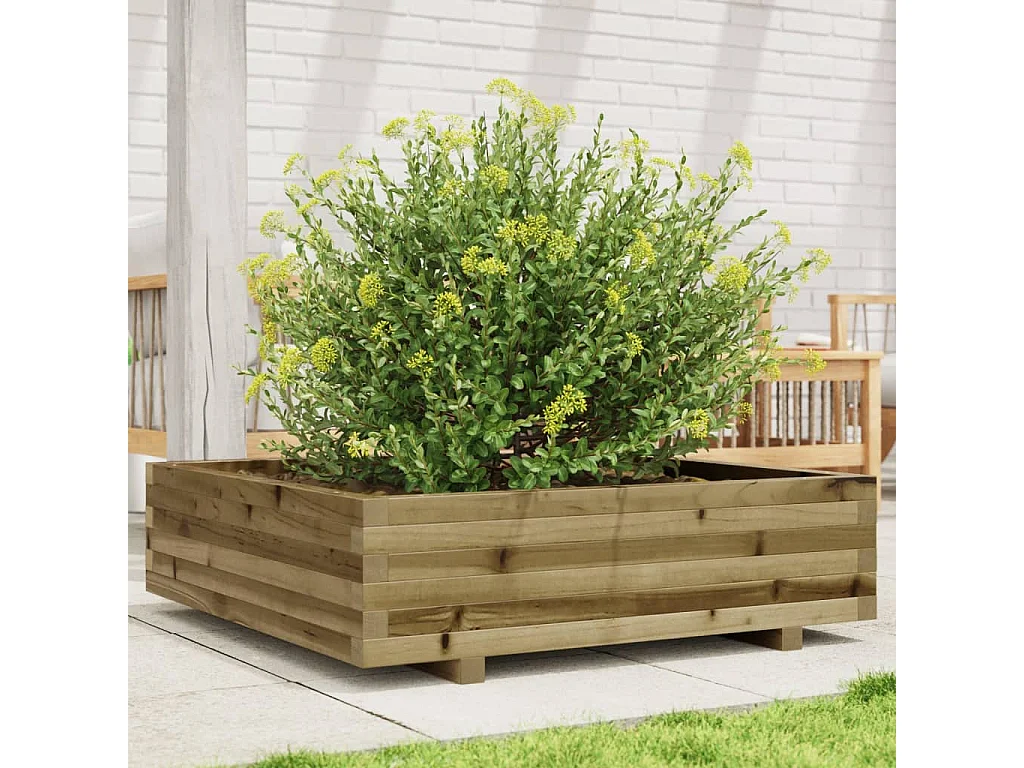 Jardinière 90x90x26,5 cm bois de pin imprégné FR60444