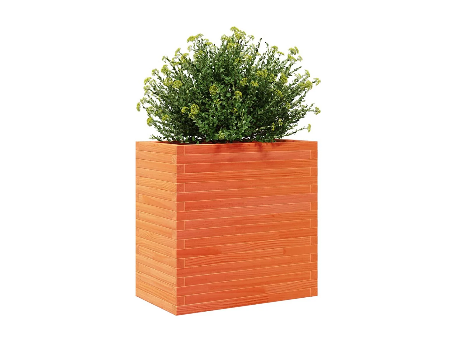 Jardinière cire marron 70x40x68,5 cm bois de pin massif FR37218