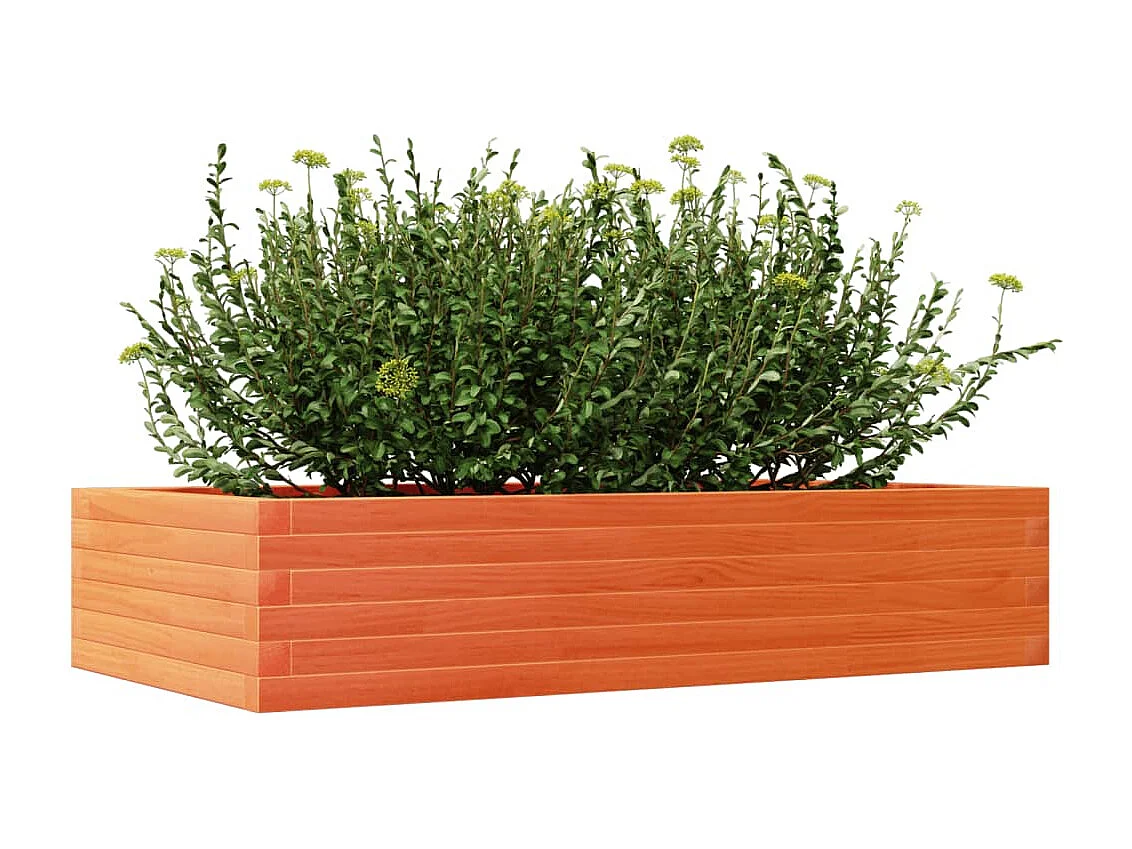 Jardinière cire marron 110x60x23 cm bois de pin massif FR23533