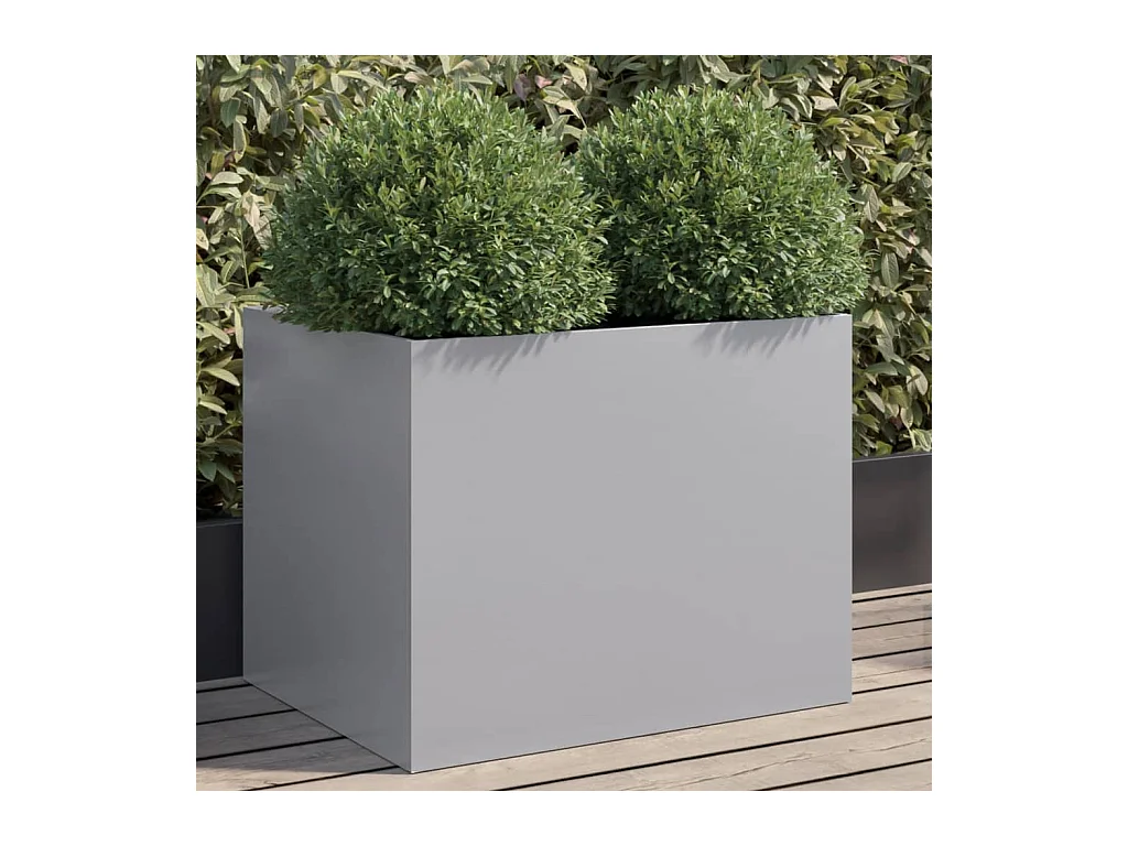 Jardinière argenté 62x47x46 cm acier galvanisé FR14672