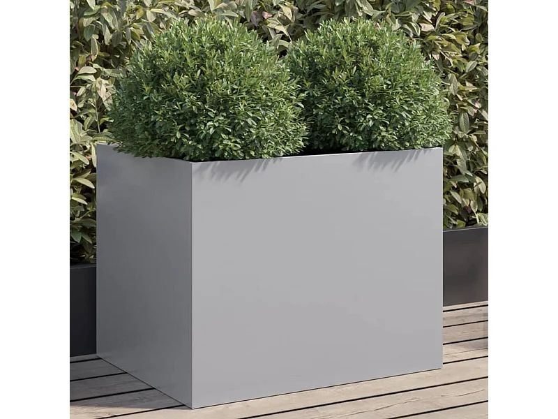 Jardinière argenté 62x47x46 cm acier galvanisé FR14672