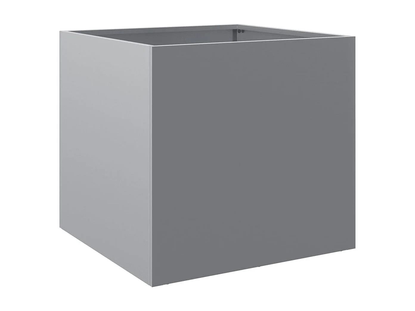 Vaso/floreira 42x40x39 cm aço galvanizado prateado PT154621