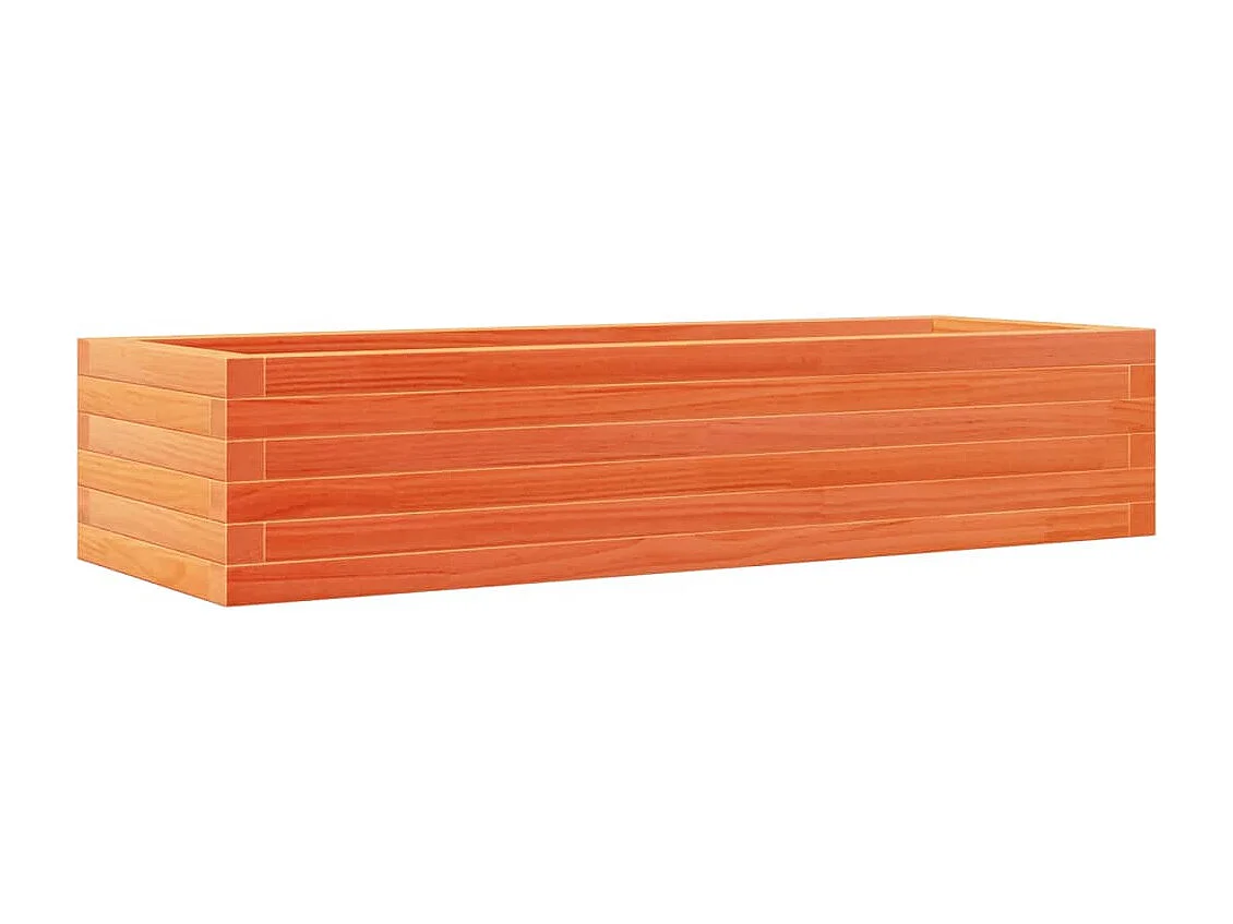 Jardinière cire marron 110x40x23 cm bois de pin massif FR95863