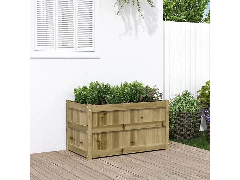 Jardinière d'extérieur 90x50x50 cm bois de pin imprégné FR25984
